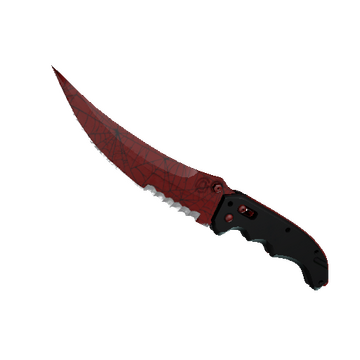 ★ StatTrak™ Flip Knife | Crimson Web (Minimal Wear)