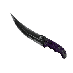 free csgo skin ★ StatTrak™ Flip Knife | Ultraviolet (Battle-Scarred)