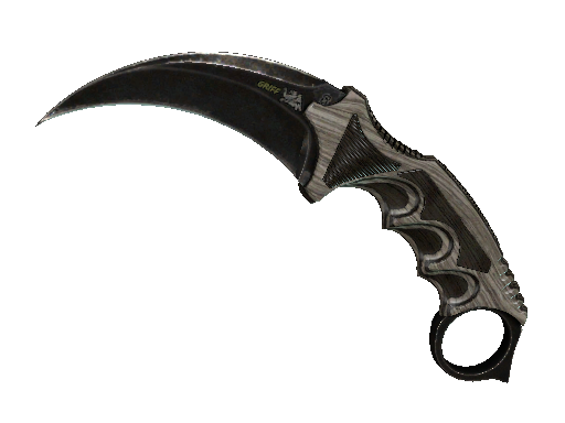 ★ StatTrak™ Karambit | Black Laminate (Battle-Scarred)