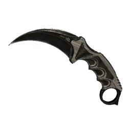 ★ StatTrak™ Karambit | Black Laminate (Battle-Scarred)