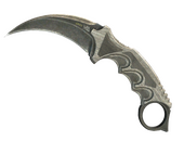 ★ StatTrak™ Karambit | Black Laminate (Battle-Scarred)
