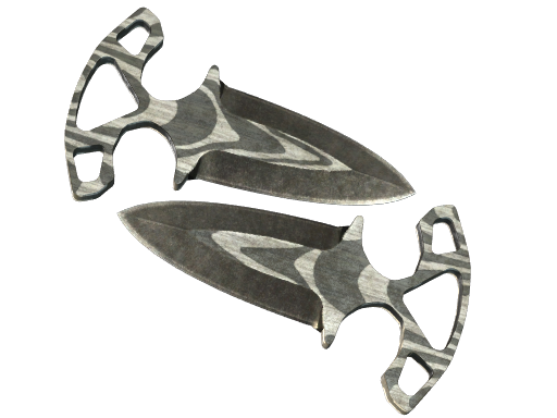 ★ StatTrak™ Shadow Daggers | Black Laminate (Battle-Scarred)