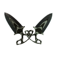 ★ Shadow Daggers | Black Laminate (Battle-Scarred)
