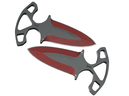 ★ Shadow Daggers | Crimson Web (Well-Worn)