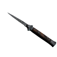 ★ Stiletto Knife | Damascus Steel (Battle-Scarred)