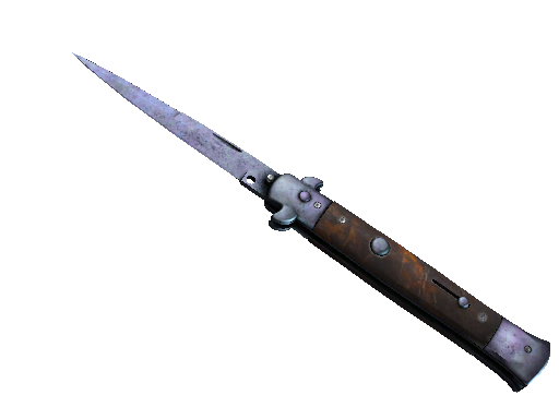 ★ Stiletto Knife | Blue Steel (Well-Worn)