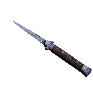 ★ Stiletto Knife | Blue Steel (Well-Worn)