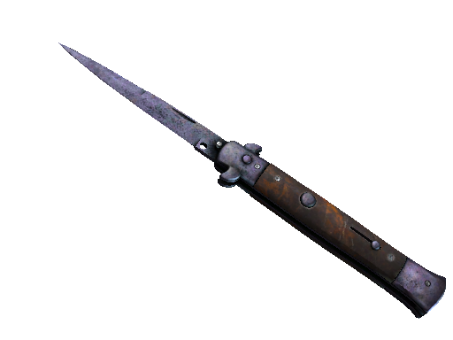 ★ Stiletto Knife | Blue Steel (Battle-Scarred)