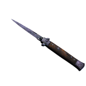 ★ Stiletto Knife | Blue Steel (Battle-Scarred)