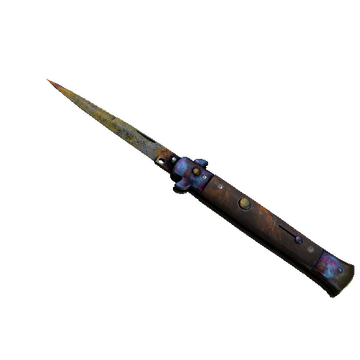 ★ Stiletto Knife | Case Hardened (Battle-Scarred)