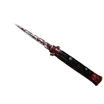 ★ Stiletto Knife | Crimson Web (Battle-Scarred)