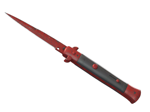 ★ Stiletto Knife | Crimson Web (Well-Worn)