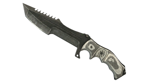 ★ StatTrak™ Huntsman Knife | Black Laminate (Battle-Scarred)
