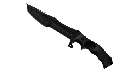 ★ StatTrak™ Huntsman Knife | Black Laminate (Well-Worn)