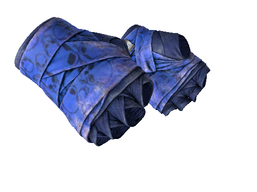 ★ Hand Wraps | Cobalt Skulls (Battle-Scarred)