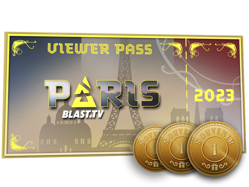 Пропуск зрителя BLAST.tv Paris Major 2023 + 3 сувенирных жетона