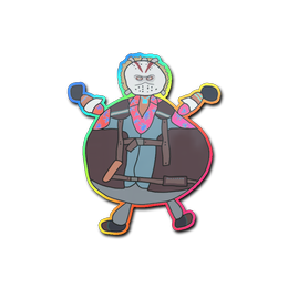 Sticker | Poorly Drawn Bloody Darryl (Holo)