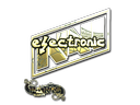 Sticker | electronic (Gold) | Paris 2023