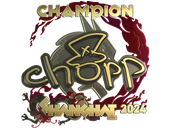 Sticker | chopper (Gold, Champion) | Shanghai 2024