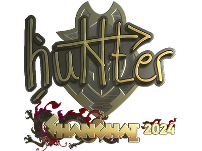 Sticker | huNter- (Gold) | Shanghai 2024