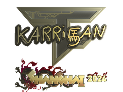 Naklejka | karrigan (złota) | Szanghaj 2024