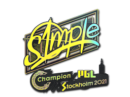 Adesivo | s1mple (Holográfico) | Estocolmo 2021