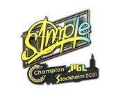 Sticker | s1mple (Holo) | Stockholm 2021