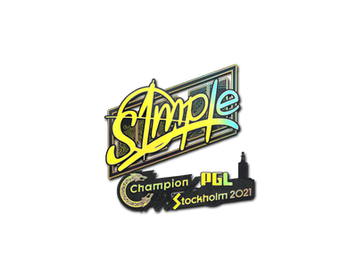 Sticker | s1mple (Holo) | Stockholm 2021