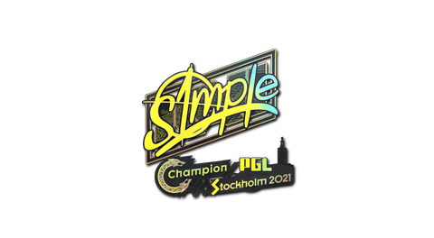 Sticker | s1mple (Holo) | Stockholm 2021