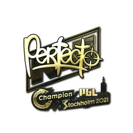 Perfecto (Gold) | Stockholm 2021 Sticker - CS:GO Stash