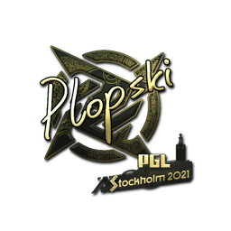 Sticker | Plopski (Gold) | Stockholm 2021