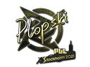 Sticker | Plopski (Gold) | Stockholm 2021