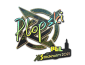 Наклейка | Plopski (голографическая) | Стокгольм-2021