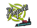 Sticker | Plopski | Stockholm 2021