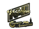 Sticker | electroNic (Gold) | Stockholm 2021
