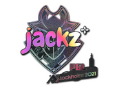 Наклейка | JACKZ (голографическая) | Стокгольм-2021