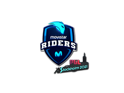Pegatina | Movistar Riders (reflectante) | Estocolmo 2021