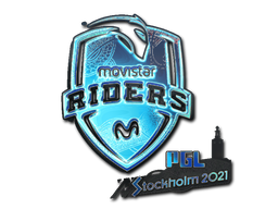 Наклейка | Movistar Riders (голографическая) | Стокгольм-2021