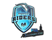 Наклейка | Movistar Riders (голографическая) | Стокгольм-2021