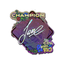 Sticker | Jame (Glitter, Champion) | Rio 2022