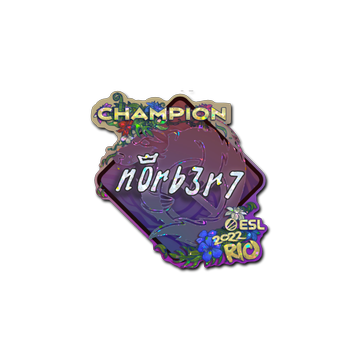 Sticker | n0rb3r7 (Glitter, Champion) | Rio 2022