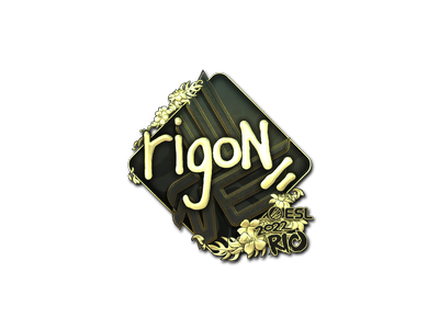Pegatina | rigoN (dorada) | Río 2022
