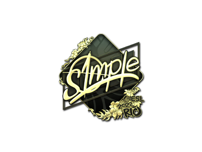 Sticker | s1mple (Gold) | Rio 2022