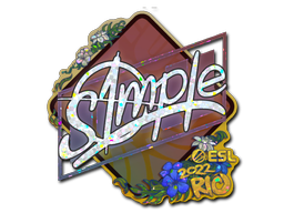 Sticker | s1mple (Glitter) | Rio 2022