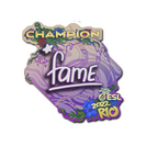 Sticker | fame (Champion) | Rio 2022