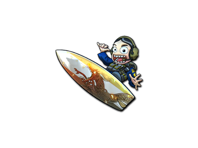 Aufkleber | Surfer Ava (Drachenkunde, Glanz)