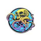 Sticker | Sunset Ocean Tentaskull