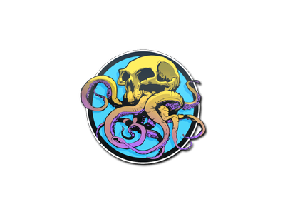 Autocolante | Sunset Ocean Tentaskull