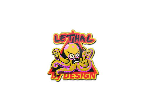 Sticker | Poulpe létal : jaune