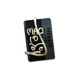 Sticker | Hello MAC-10 (Gold)